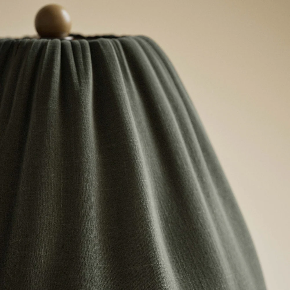 Retro Pleated Linen Table Lamp - Mid-Century Modern Boho Bedside Light - Image 18