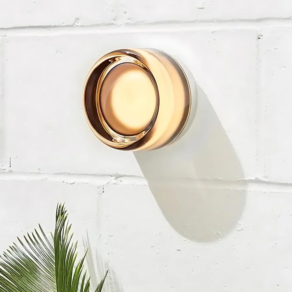 Round LED Wall Lamp with Textured Disk Shade - Modern Minimalist Sconce Light - Image 25