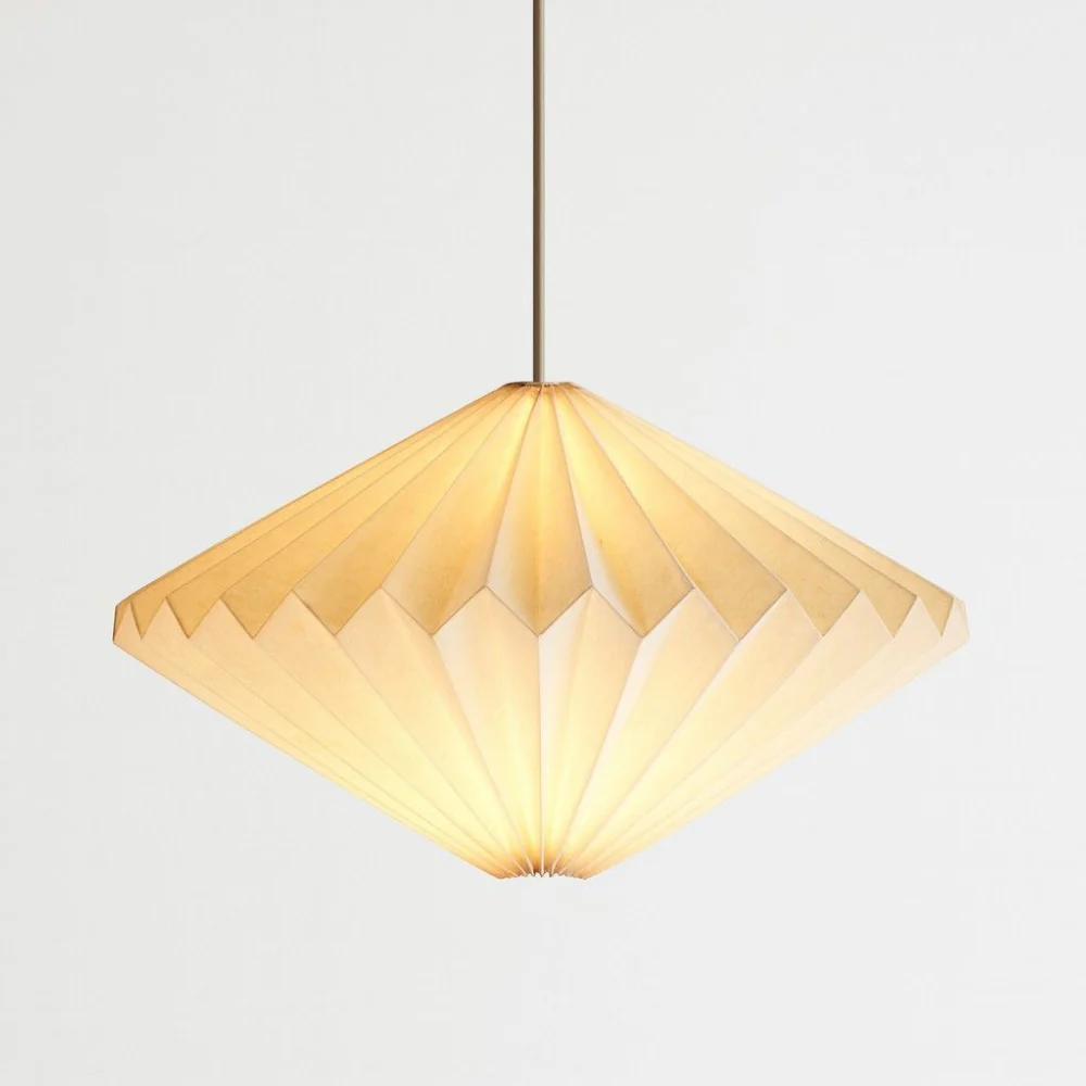 Scandinavian Pleated Paper Pendant Light - Modern Origami Hanging Lamp - Image 10
