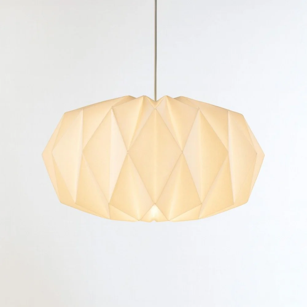 Scandinavian Pleated Paper Pendant Light - Modern Origami Hanging Lamp - Image 7