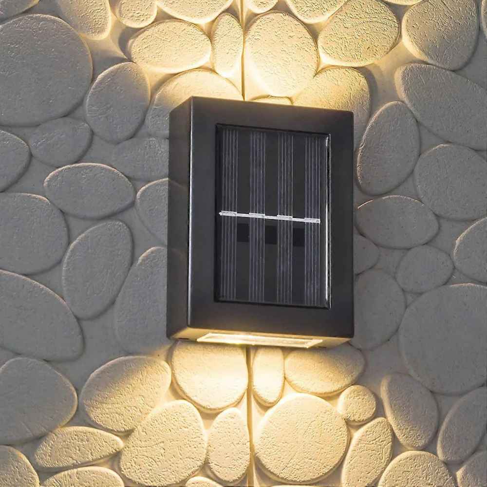 Solar Powered Outdoor Wall Sconce - Dual Beam LED Exterior Fence Light - Image 7