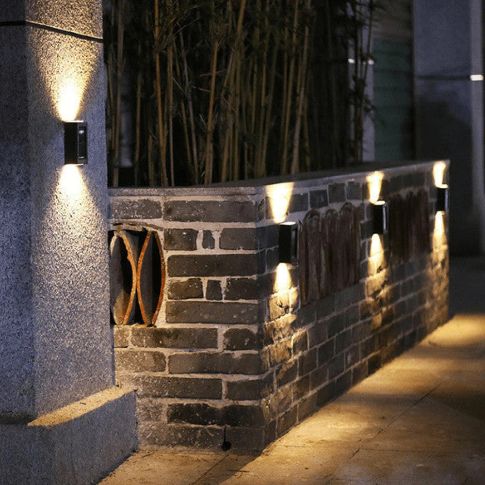 Solar Powered Outdoor Wall Sconce - Dual Beam LED Exterior Fence Light - Image 9