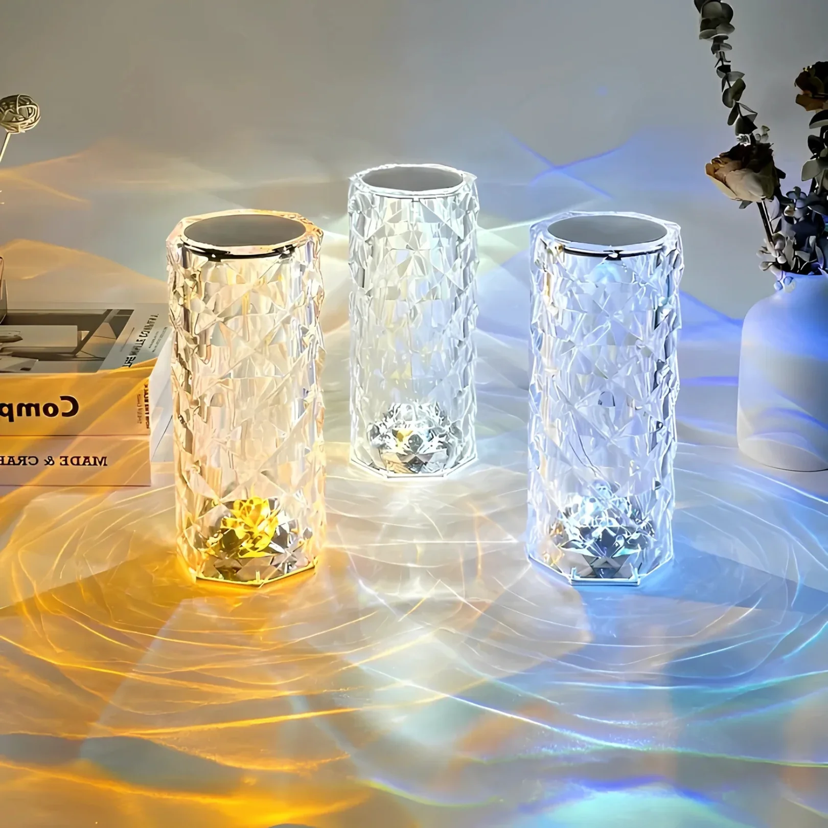 Sparkling Crystal Pattern Touch Lamp - Image 4
