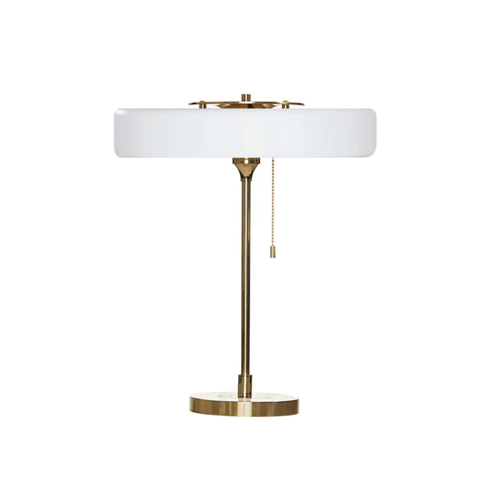 Spun Metal Table Lamp with Pull Chain and Acrylic Diffuser - Industrial - Image 34