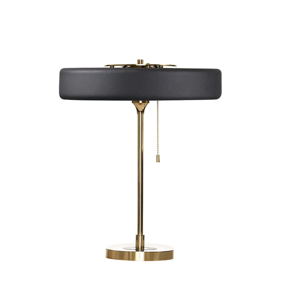 Spun Metal Table Lamp with Pull Chain and Acrylic Diffuser - Industrial - Image 35