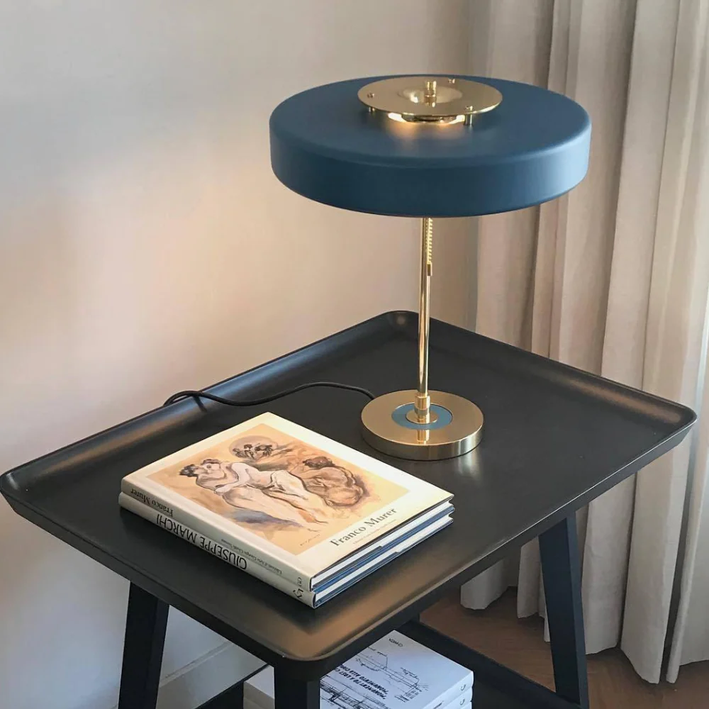 Spun Metal Table Lamp with Pull Chain and Acrylic Diffuser - Industrial - Image 5