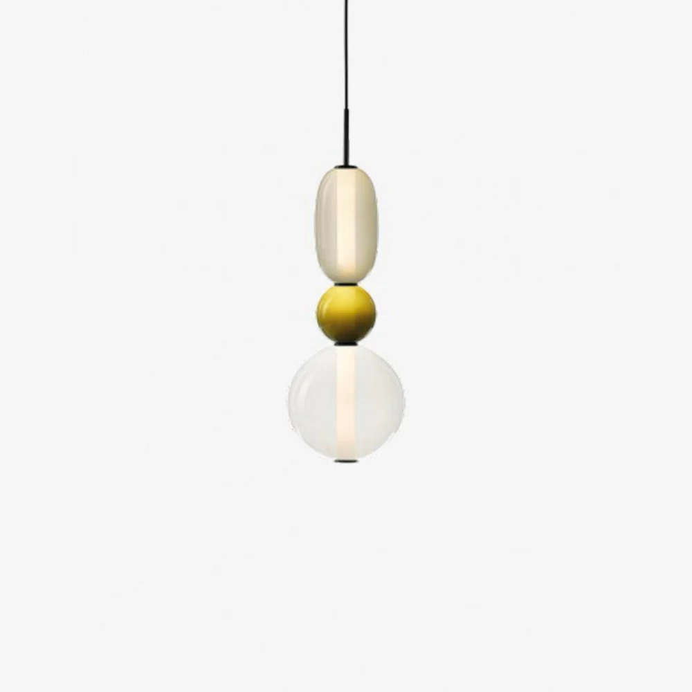 Stacked Glass Pendant Light with Geometric Tiers - Art Deco Style - Image 31