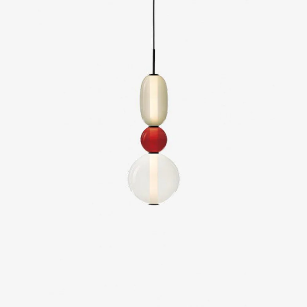 Stacked Glass Pendant Light with Geometric Tiers - Art Deco Style - Image 45
