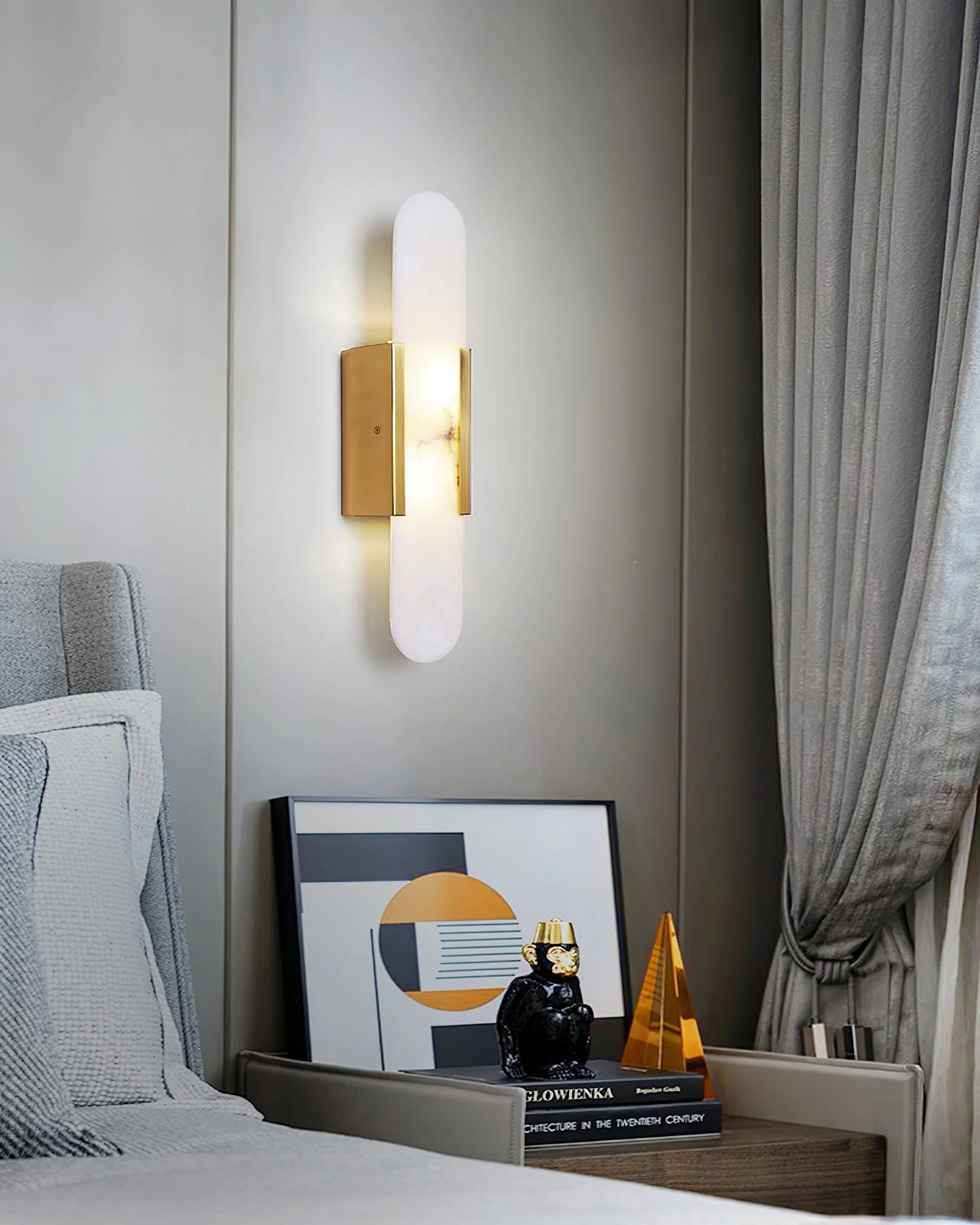 Stele Alabaster Sconce - Image 8