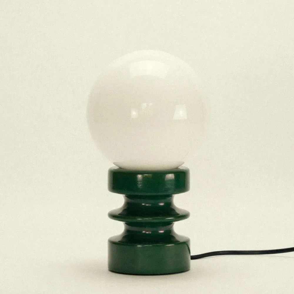Table Lamp with Frosted Glass Globe Shade - Modern Mid Century Retro - Image 16