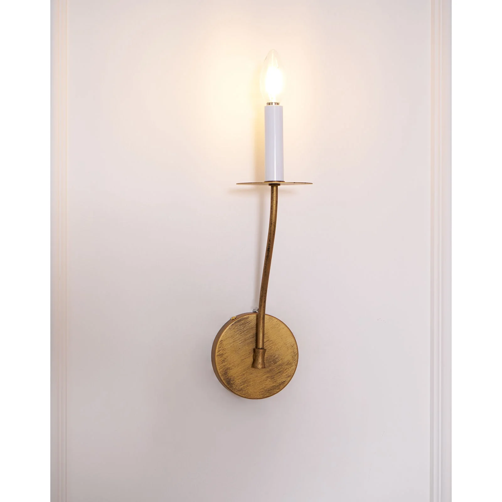 Taper Brass Wall Sconce - Image 19