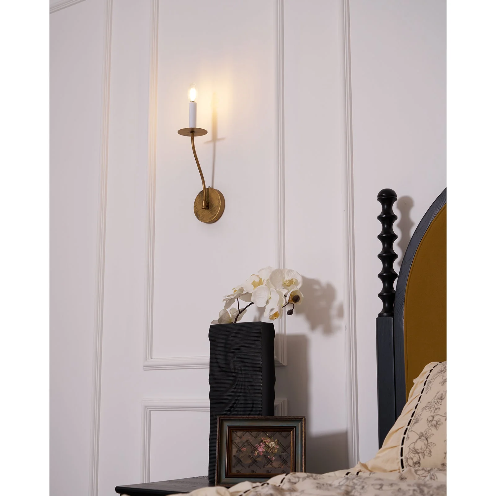 Taper Brass Wall Sconce - Image 5