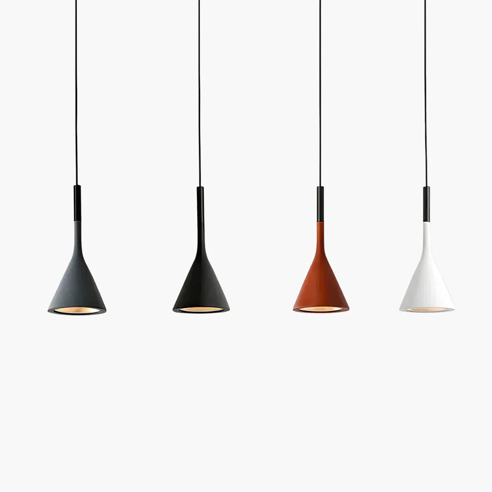 Tapered Funnel Pendant Light with Slender Neck - Nordic Modern Style - Image 17