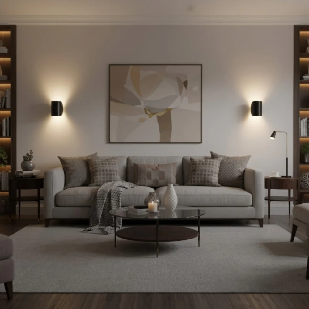 Vertical Pivoting Semi-Circle Wall Sconce - Directional Up and Down Light - Image 2