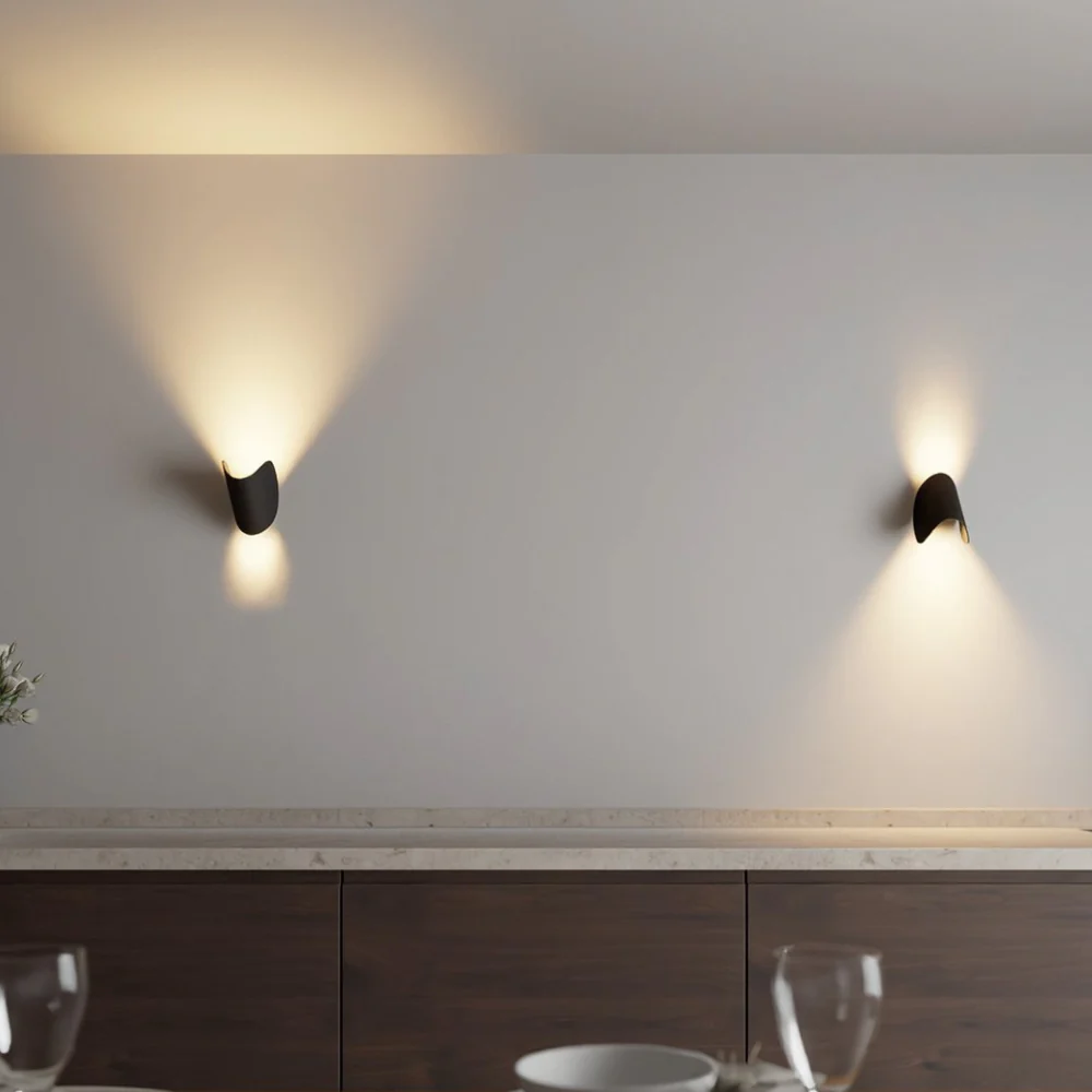 Vertical Pivoting Semi-Circle Wall Sconce - Directional Up and Down Light - Image 5