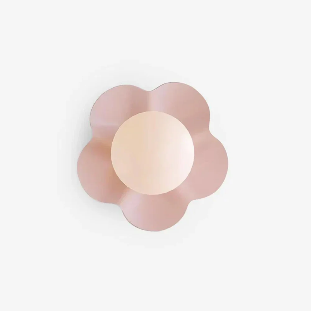 Wall Sconce with Flower Petal Metal Base - Modern Danish Pastel - Image 17