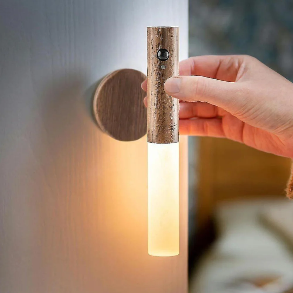 Wall Sconce with Motion Sensor LED - Modern Scandinavian Wood Style - Image 8