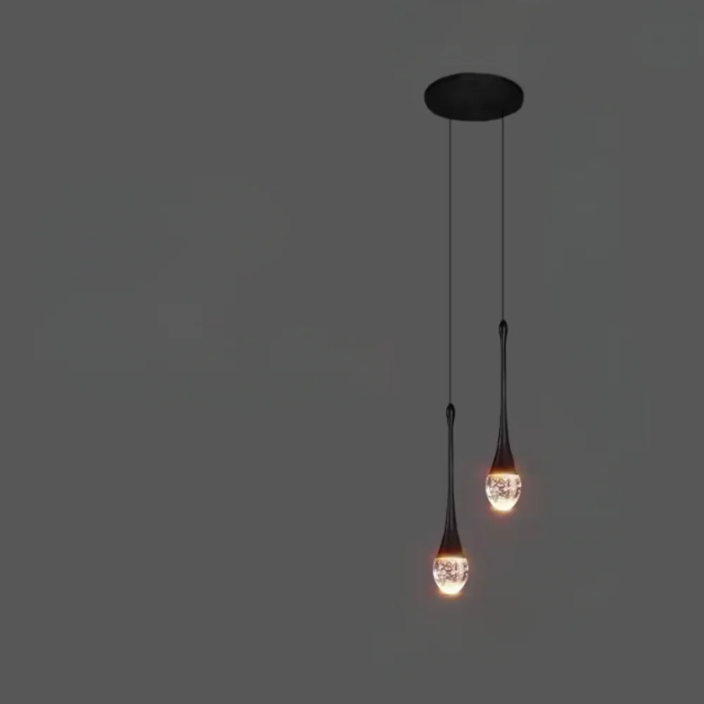 Water Drop Pendant Light with Bubble Crystal Glass - Modern Style - Image 12
