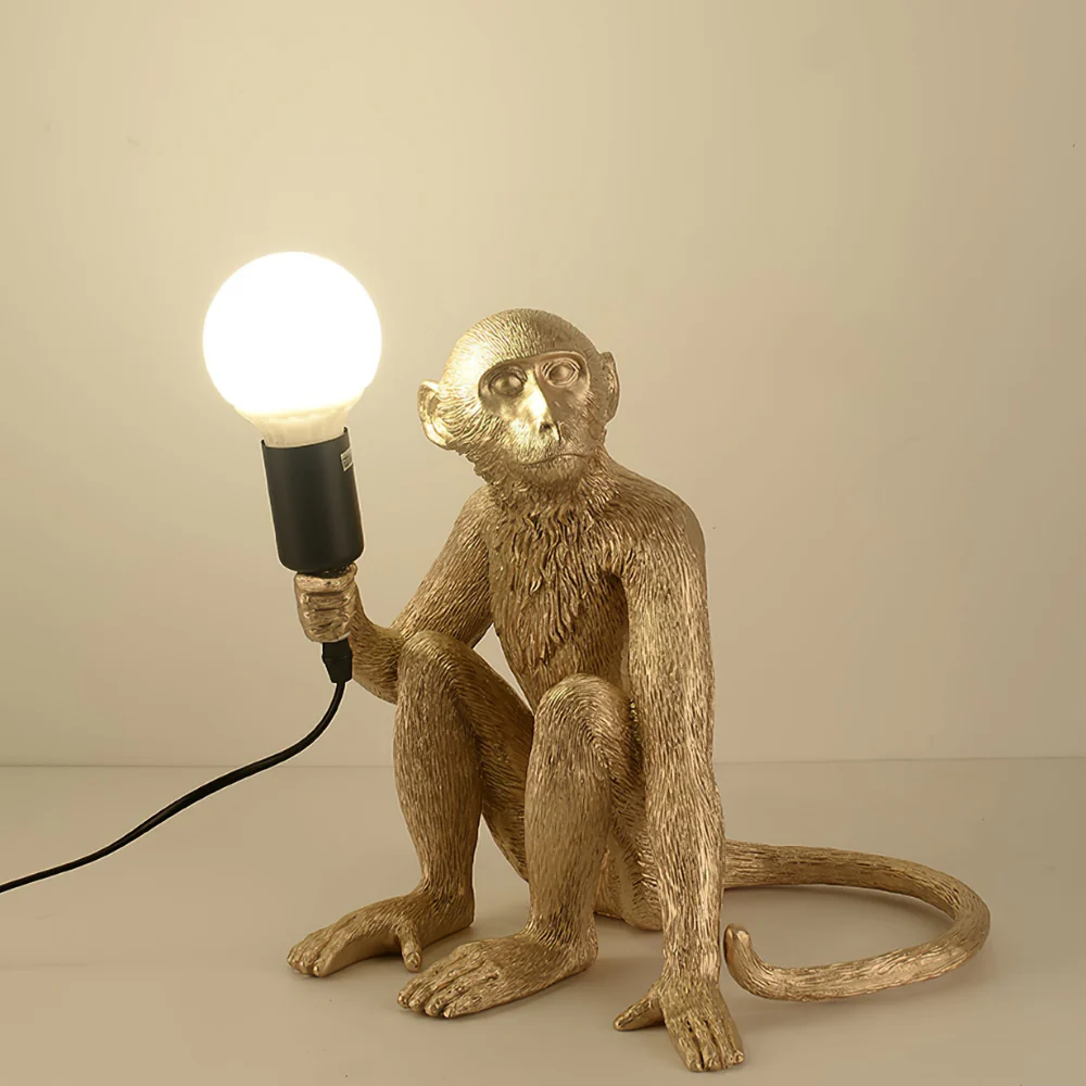 Whimsical Monkey Table Lamp - Sculptural Animal Art Desk Light - Image 54