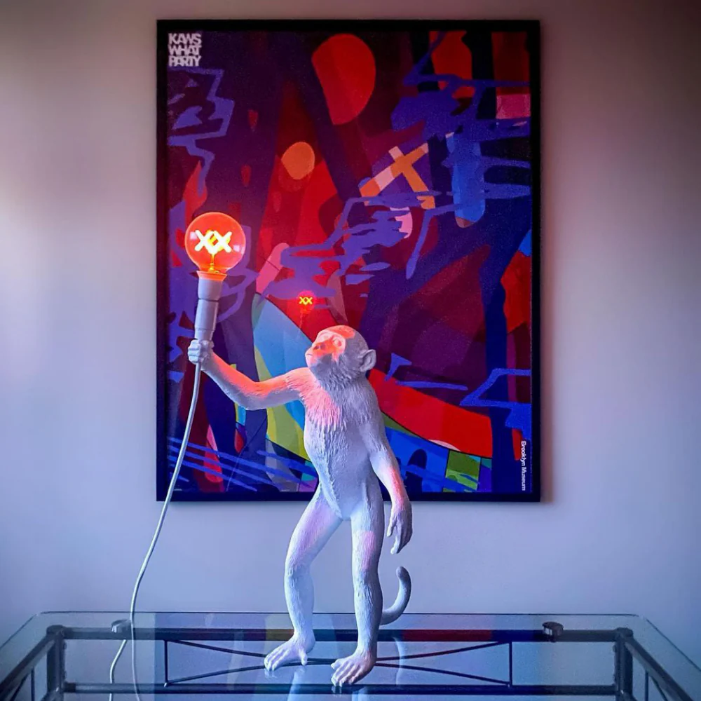 Whimsical Monkey Table Lamp - Sculptural Animal Art Desk Light - Image 6